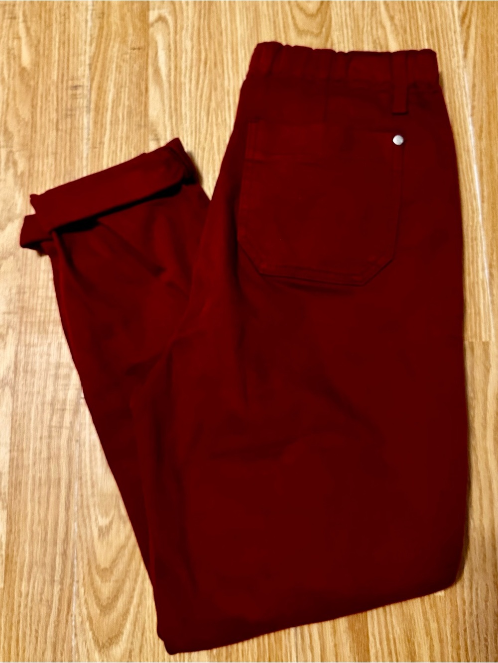 Judy Blue Wine Red Ankle Crop Jeans